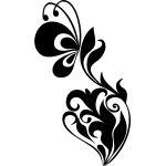 Sticker papillon baroque