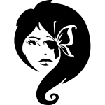 Sticker papillon pos sur jeune fille