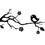 Sticker pour pc oiseau sur une branche Sticker pour pc oiseau sur une branche