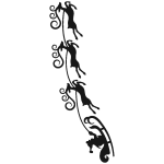Sticker père noël en traîneau avec des cerfs Sticker père noël en traîneau avec des cerfs