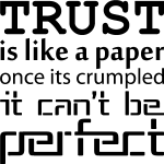 Sticker perfect trust Sticker perfect trust