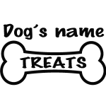 Sticker personnalisable etiquette chien