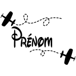 Sticker personnalisable prénom avion Sticker personnalisable prénom avion