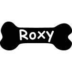 Sticker personnalisé chien os noir Sticker personnalisé chien os noir