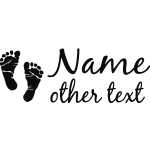Sticker personnalisé pied de bébé Sticker personnalisé pied de bébé