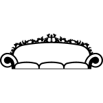 Sticker petit canap baroque