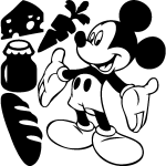 Sticker petit déjeuner d'une souris Sticker petit déjeuner d'une souris
