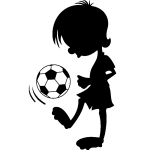 Sticker petit garçon avec un ballon Sticker petit garçon avec un ballon