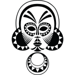 Sticker petit masque africain Sticker petit masque africain