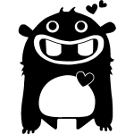 Sticker petit ours amoureux