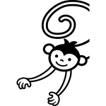 Sticker petit singe