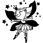 Sticker la petite fe heureuse