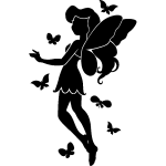 Sticker petite fe et papillons