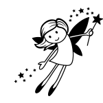 Sticker petite fe aux pouvoirs magiques