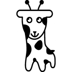 Sticker petite figurine girafe
