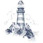 Sticker phare bord de mer
