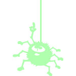 Sticker phosphorescent araigne suspendu