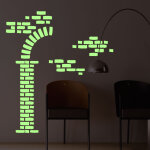 Sticker phosphorescent briques