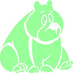 Sticker phosphorescent drle ours