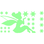 Sticker phosphorescent fe partageant toiles