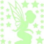 Sticker phosphorescent fe avec les petites toiles
