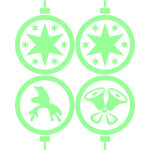 Sticker phosphorescent nol boules de dcoration