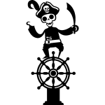 Sticker pirates capitaine de bateau