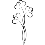Sticker plante fleurissant des c?urs Sticker plante fleurissant des c?urs