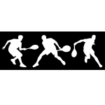 Sticker plaque avec des tennismen