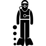 Sticker plonge sous - marine