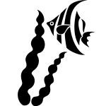 Sticker poisson et algue Sticker poisson et algue