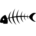 Sticker poisson dégusté Sticker poisson dégusté