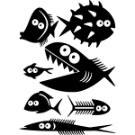Sticker poissons drôles Sticker poissons drôles