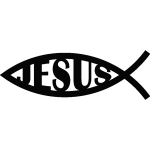 Sticker poisson de jésus Sticker poisson de jésus