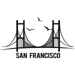 Sticker pont de san francisco