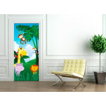 Sticker porte 204 x 83 cm - animaux de la jungle