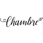 Sticker porte chambre amoureuse