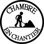 Sticker porte chambre en chantier