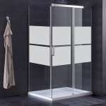 Sticker porte de douche bande pleine