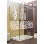 Sticker porte de douche motif peau de girafe