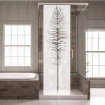 Sticker porte de douche plume