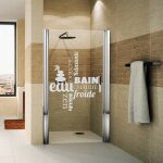 Sticker porte de douche douche zen Sticker porte de douche douche zen