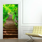 Sticker porte escalier vers la colline