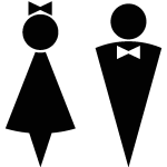 Sticker porte hommes / femmes signe 3 Sticker porte hommes / femmes signe 3