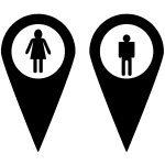Sticker porte indication homme et femme Sticker porte indication homme et femme