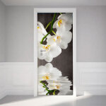Sticker porte orchides sur un lac