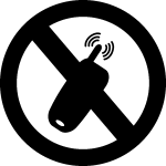 Sticker porte panneau tlphone interdit