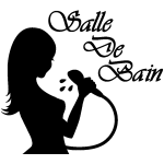 Sticker porte salle de bain féminine ii Sticker porte salle de bain féminine ii