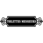 Sticker porte toilette messieurs