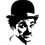 Sticker portrait charlie chaplin Sticker portrait charlie chaplin